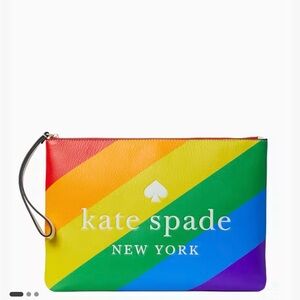 Kate Spade Pride Rainbow Large Zip Pouch